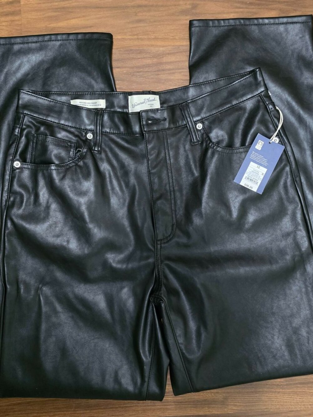 NWT Univeral Thread Faux Leather Pants Size 12
